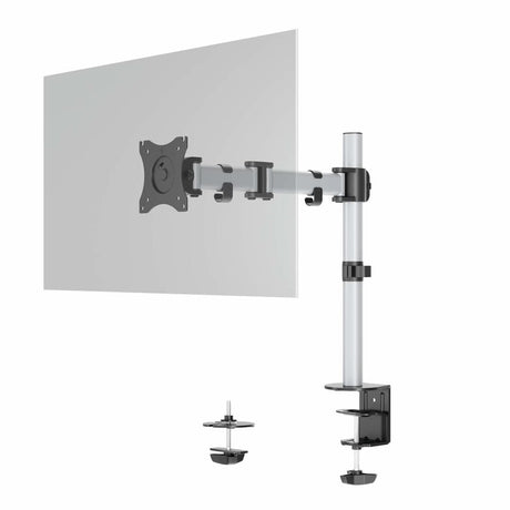 Durable SELECT 13 to 27-inch Monitor Arm Mount Desk Clamp Silver 509423