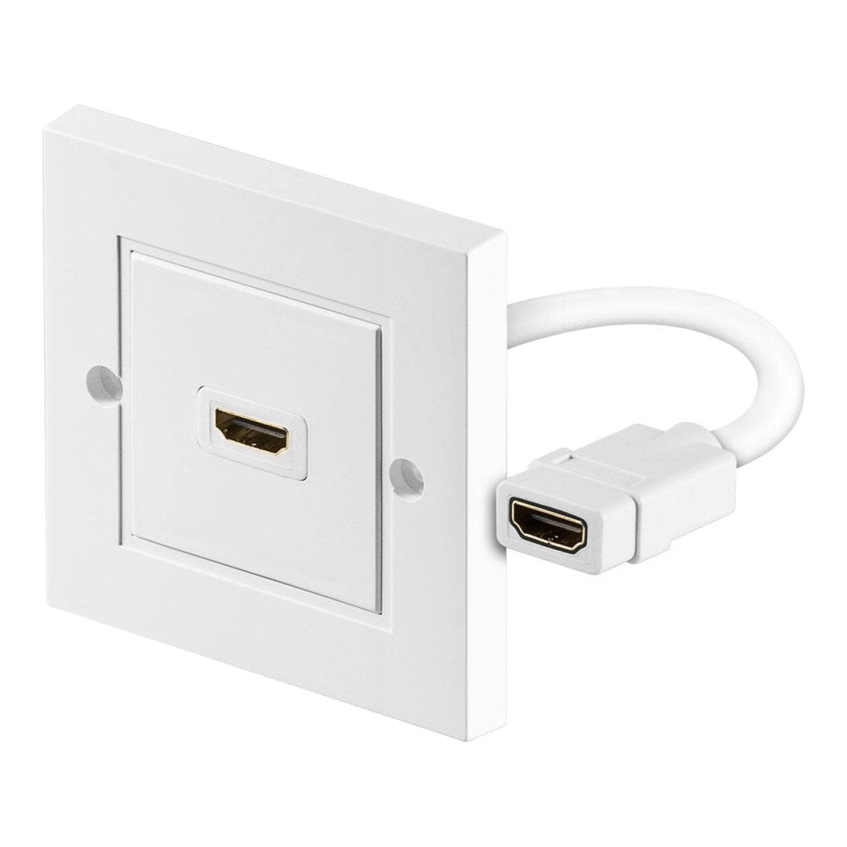 Goobay HDMI Gold-Plated Wall Socket White 51722