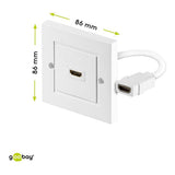 Goobay HDMI Gold-Plated Wall Socket White 51722