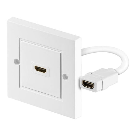 Goobay HDMI Gold-Plated Wall Socket White 51722