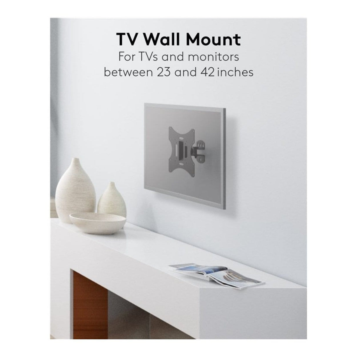 Goobay 23-inch to 42-inch Basic Fixed Tilt and Swivel TV Wall Mount 51893