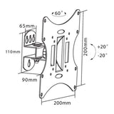 Goobay 23-inch to 42-inch Basic Fixed Tilt and Swivel TV Wall Mount 51893