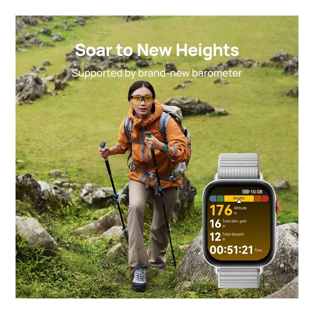 Huawei Watch Fit 4 with Fluoroelastomer Strap - Purple 55020FAF