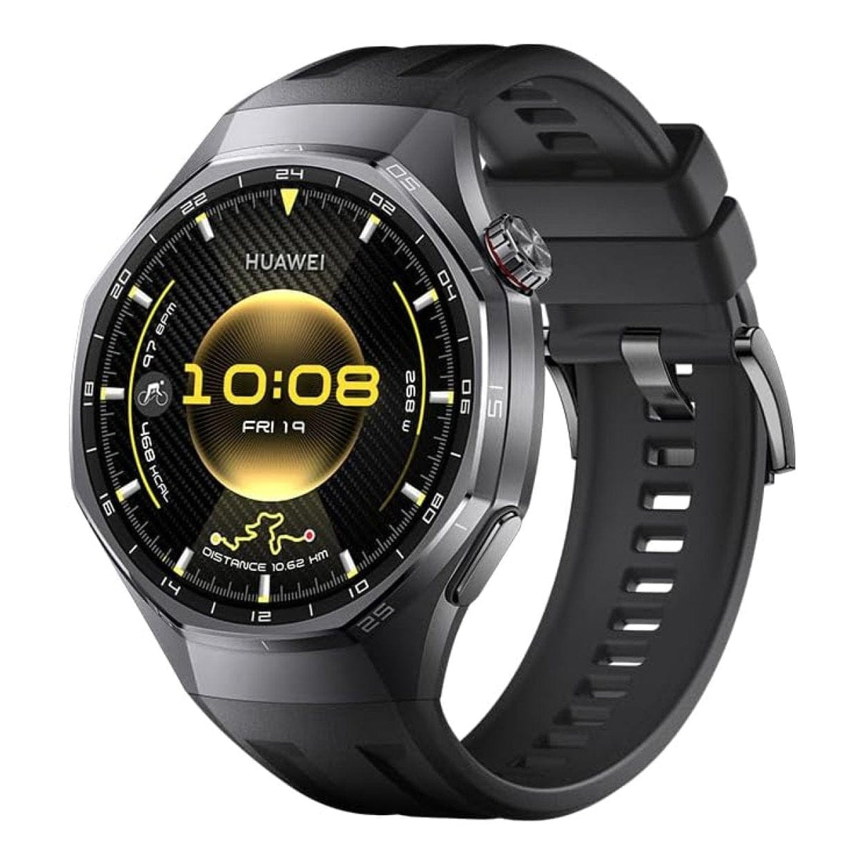 Huawei Watch GT 6 Pro 46mm Ceramic Case with Fluoroelastomer Strap - Golf Edition Black 55020FUC