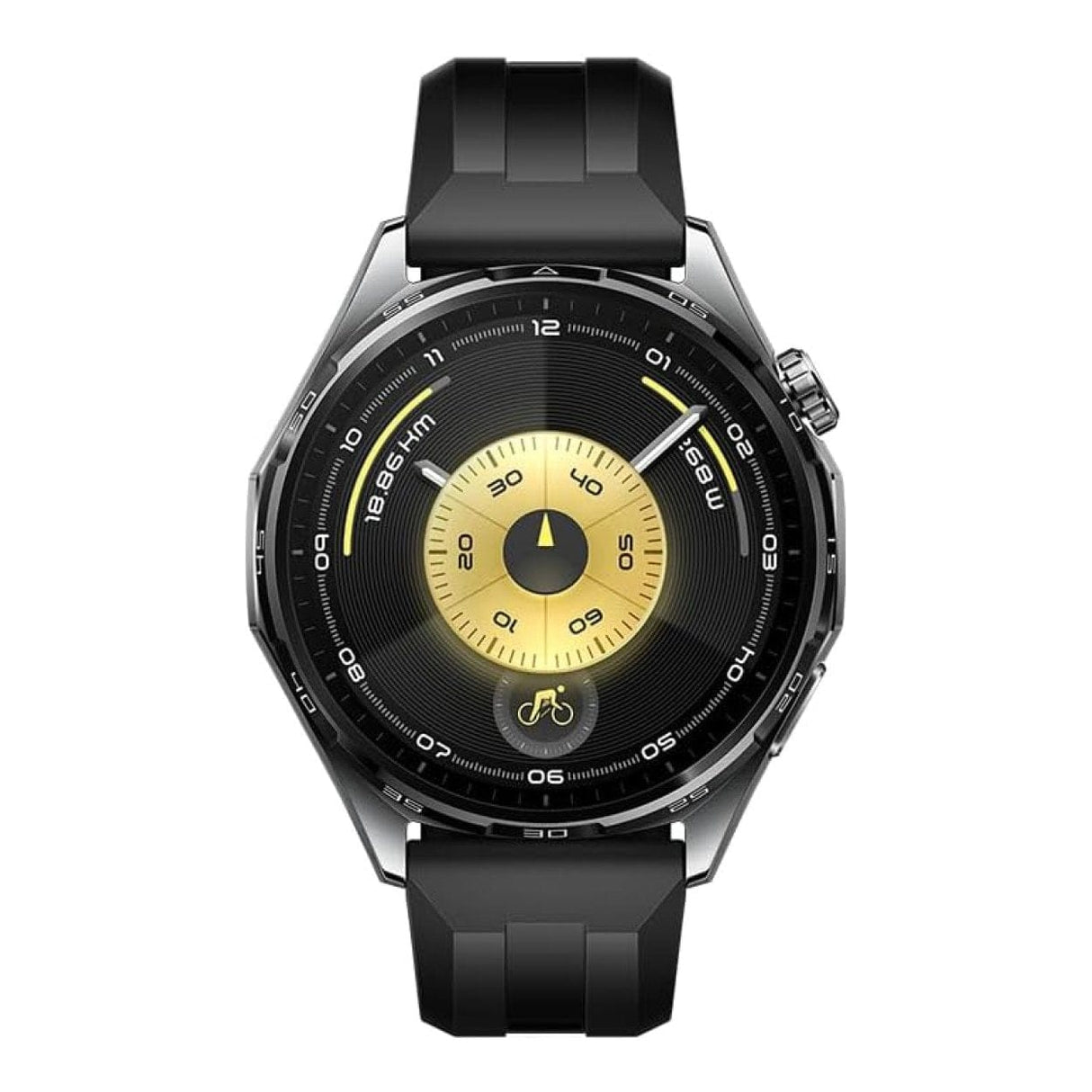 Huawei Watch GT 6 46mm Stainless Steel Case with Black Fluoroelastomer Strap 55020FUF