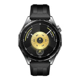 Huawei Watch GT 6 46mm Stainless Steel Case with Black Fluoroelastomer Strap 55020FUF