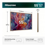 Hisense Class S7 CanvasTV 55-inch 4K UHD Wi-Fi Smart TV 55S7S