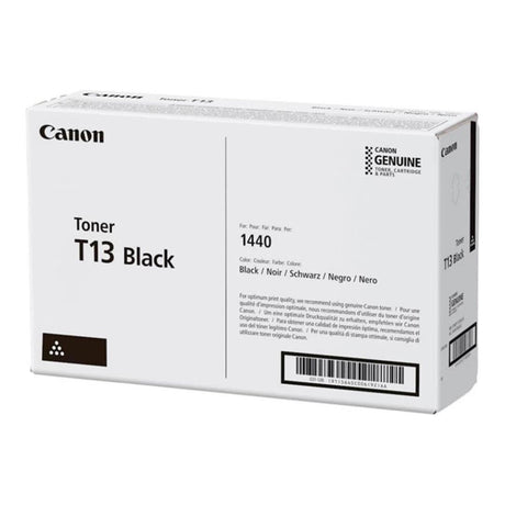 Canon T13 Black Toner Cartridge 10,600 Pages Original 5640C006 Single-pack
