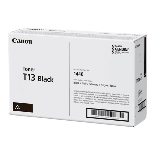 Canon T13 Black Toner Cartridge 10,600 Pages Original 5640C006 Single-pack