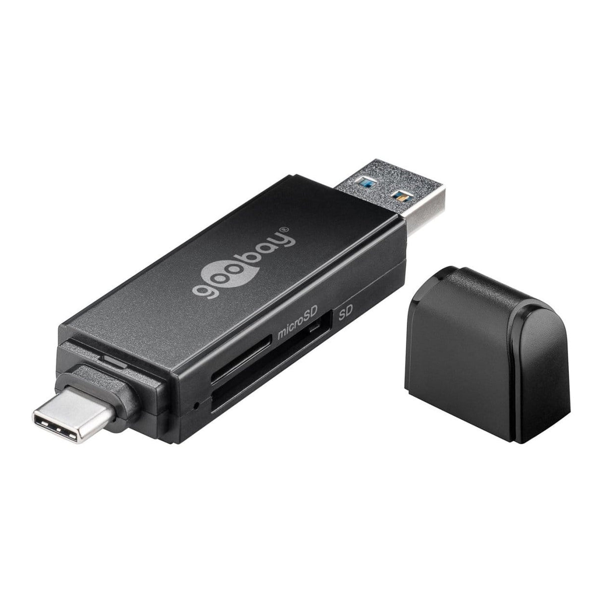 Goobay USB 3.0 and USB-C 2-in-1 Card Reader 58261