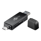 Goobay USB 3.0 and USB-C 2-in-1 Card Reader 58261