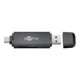 Goobay USB 3.0 and USB-C 2-in-1 Card Reader 58261