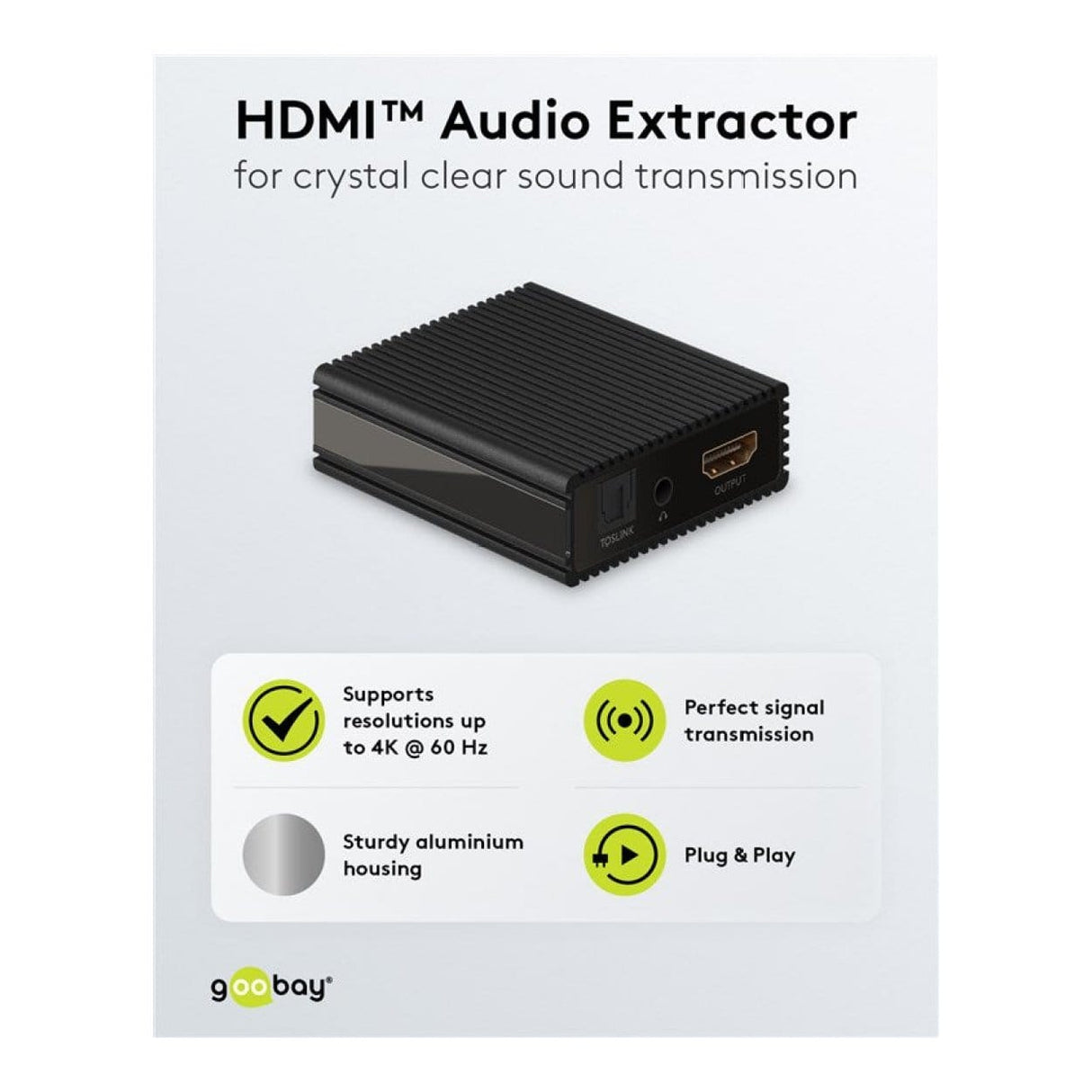 Goobay 4K 60Hz HDMI Audio Extractor 58477