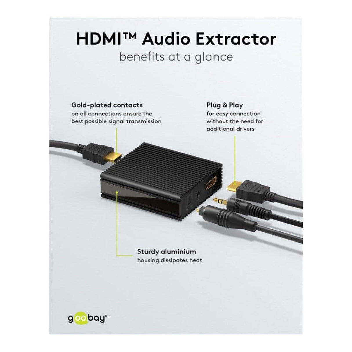 Goobay 4K 30Hz 1 to 2 HDMI Splitter 58480