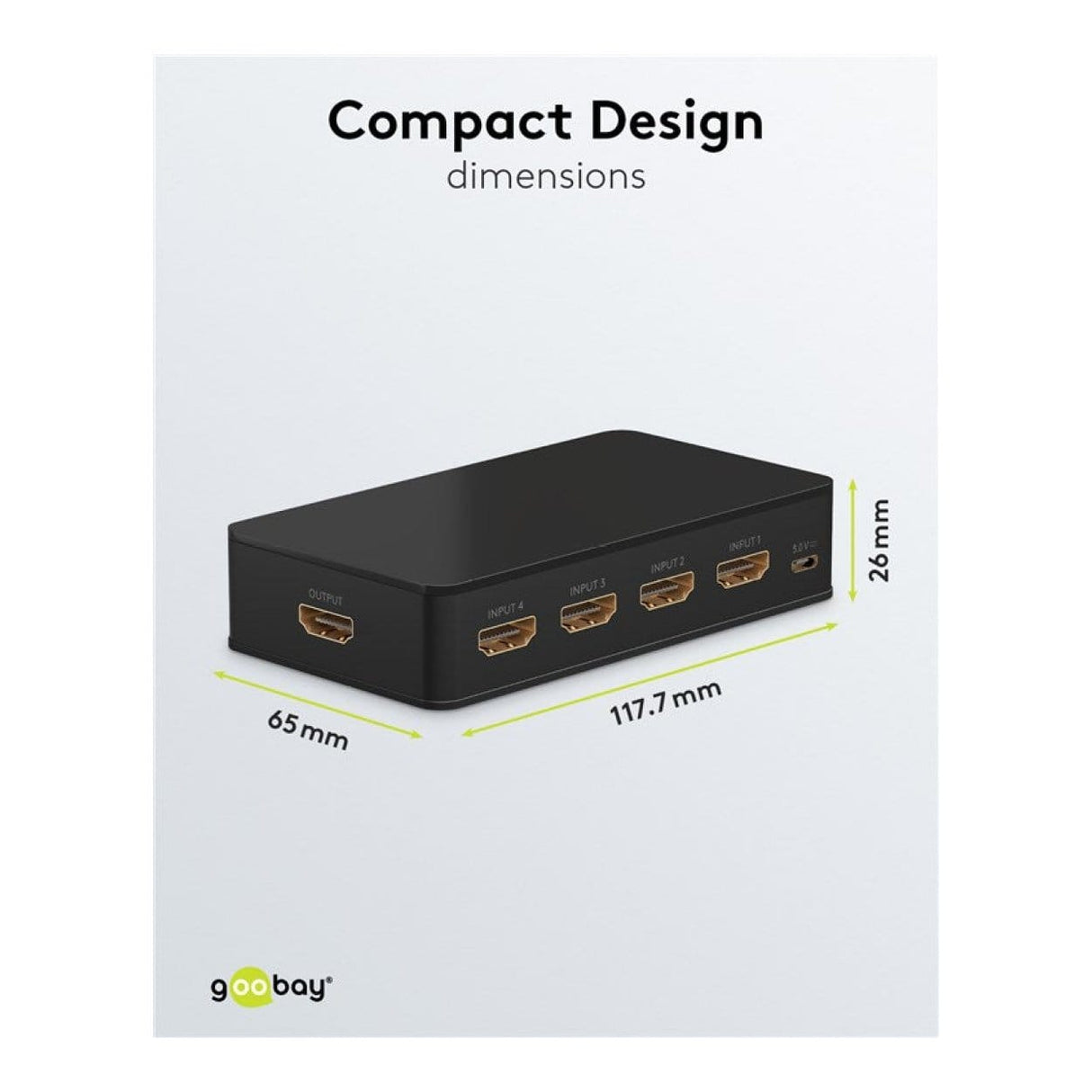 Goobay 4K 60Hz 4-to-1 HDMI Switch 58489
