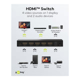 Goobay 4K 60Hz 4-to-1 with Audio Output HDMI Switch 58490