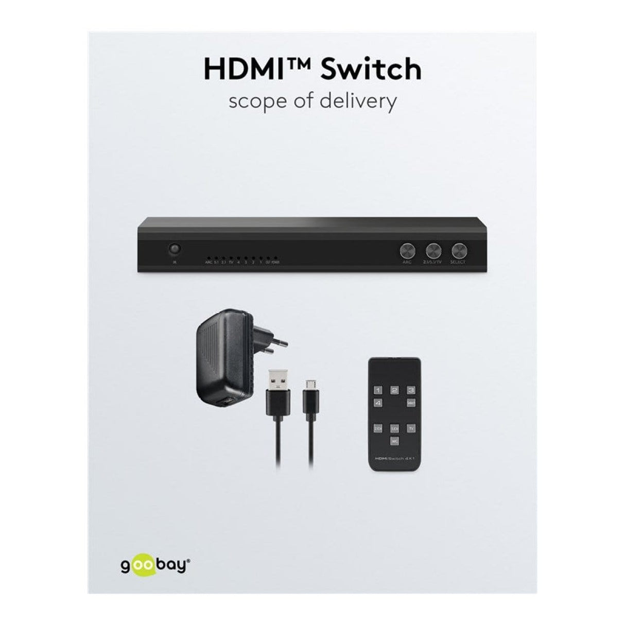 Goobay 4K 60Hz 4-to-1 with Audio Output HDMI Switch 58490