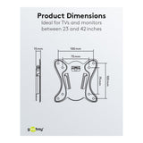 Goobay 23-inch to 42-inch Basic Fixed TV Wall Mount 58523