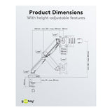 Goobay 17-inch to 32-inch Monitor Mount with Gas Spring 58530