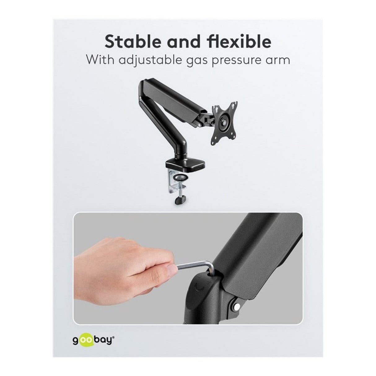 Goobay 17-inch to 32-inch Monitor Mount with Gas Spring 58530