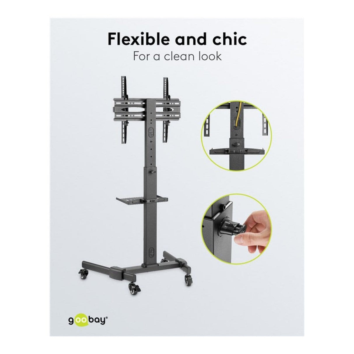Goobay 37-inch to 70-inch Basic TV or Monitor Presentation Stand 59507
