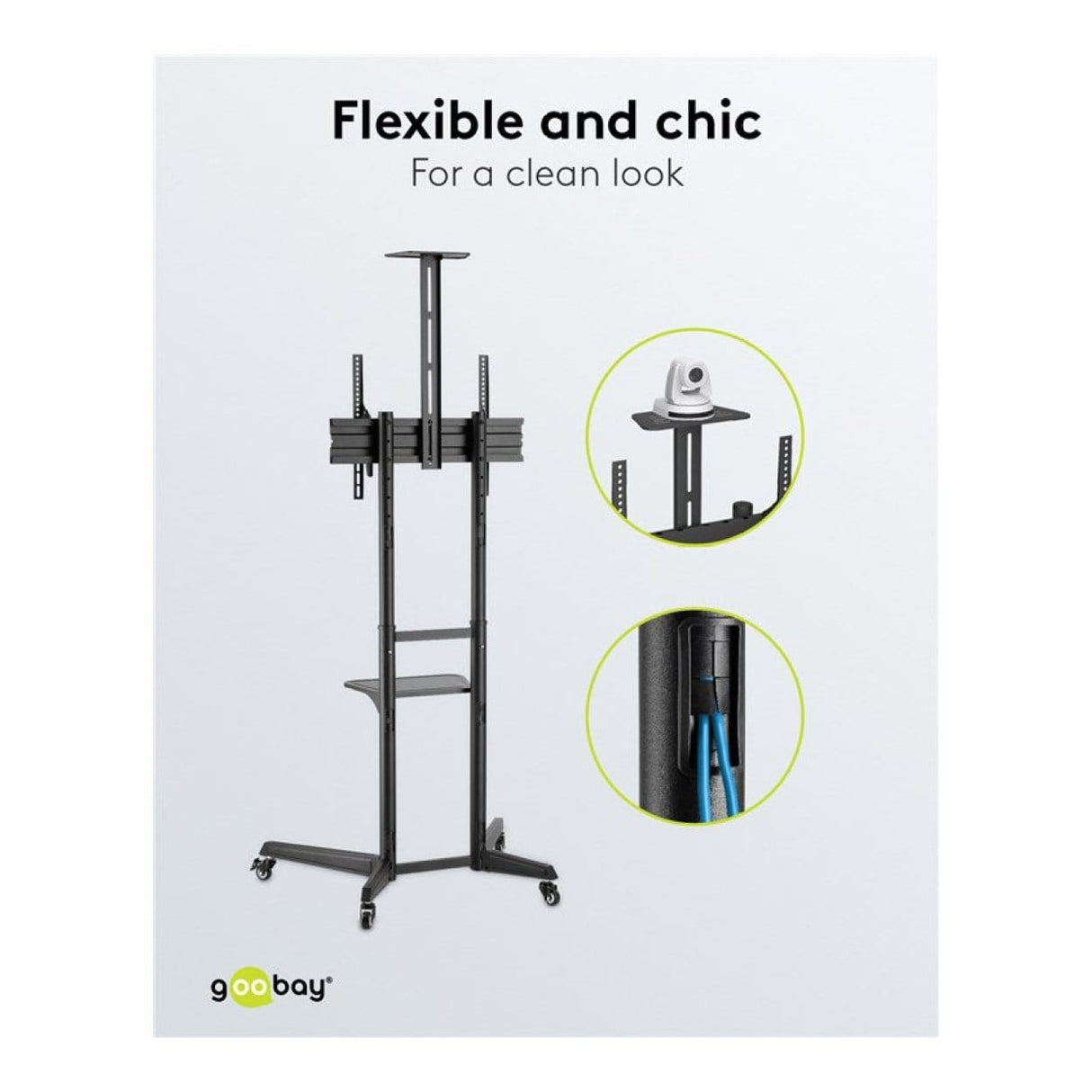 Goobay 37-inch to 70-inch Presentation Stand Pro for TVs and Monitors 59508
