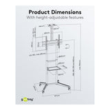 Goobay 37-inch to 70-inch Presentation Stand Pro for TVs and Monitors 59508