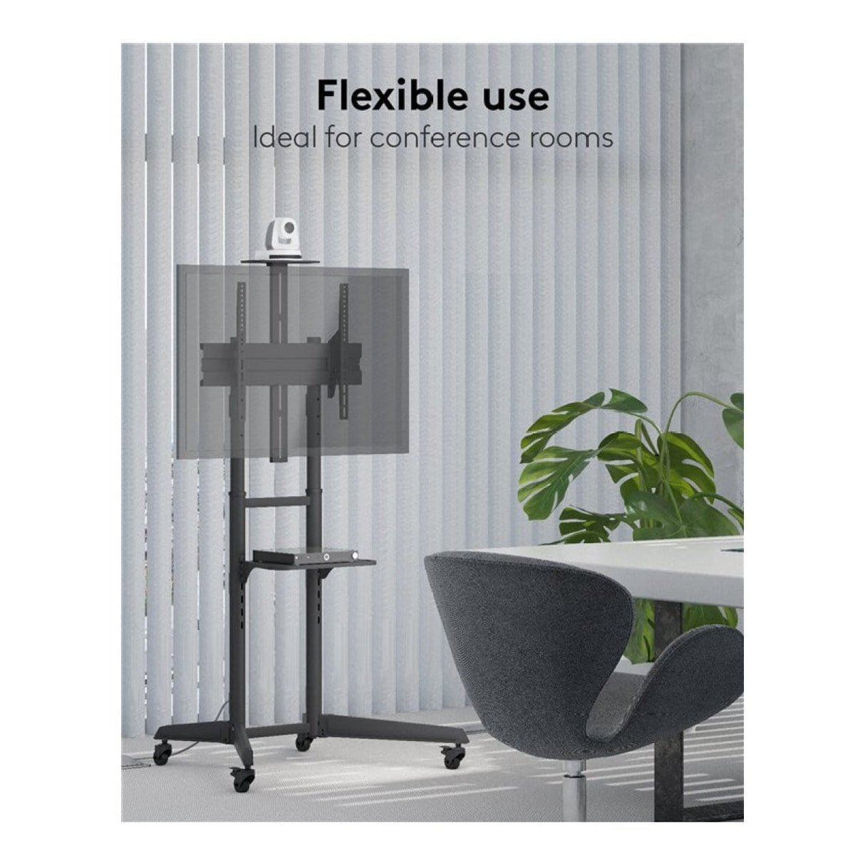 Goobay 37-inch to 70-inch Presentation Stand Pro for TVs and Monitors 59508