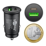 Goobay 27W Dual-USB Fast USB-C PD Car Charger 59521