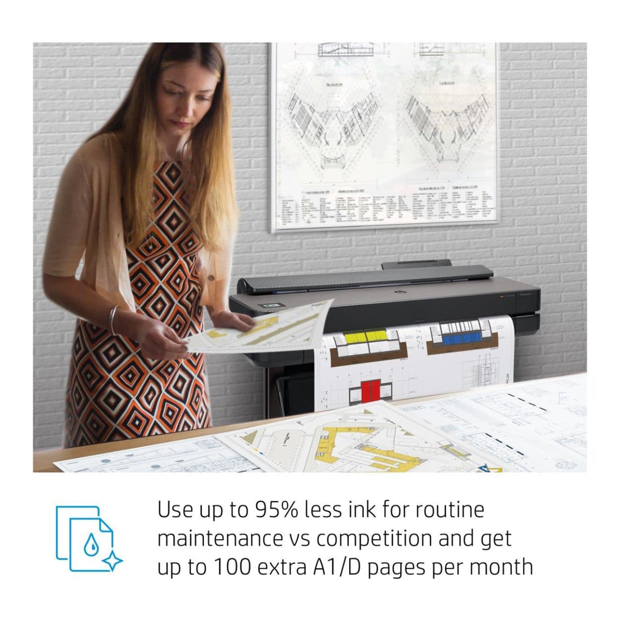 HP Designjet T630 Wi-Fi Inkjet Colour Large Format Printer 5HB11D