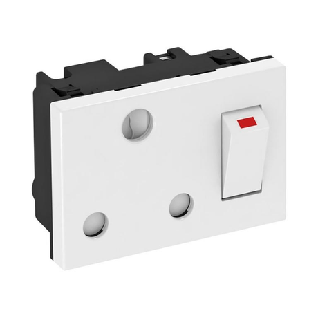 O-Line OBO 16A SA Power Socket with Switch White 6120734
