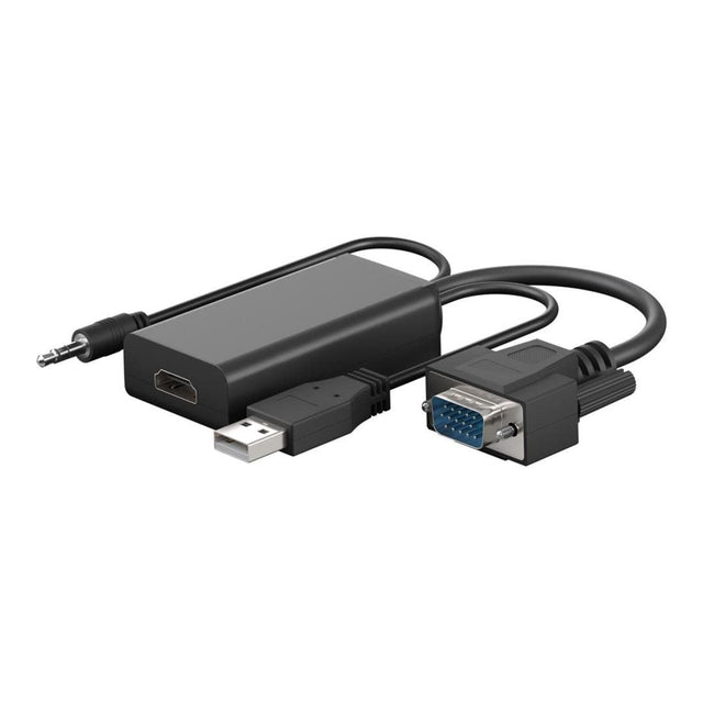 Goobay VGA to HDMI Converter with 3.5mm Jack Audio 61259