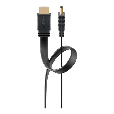 Goobay 1m High Speed HDMI Flat Cable with Ethernet Black 61277