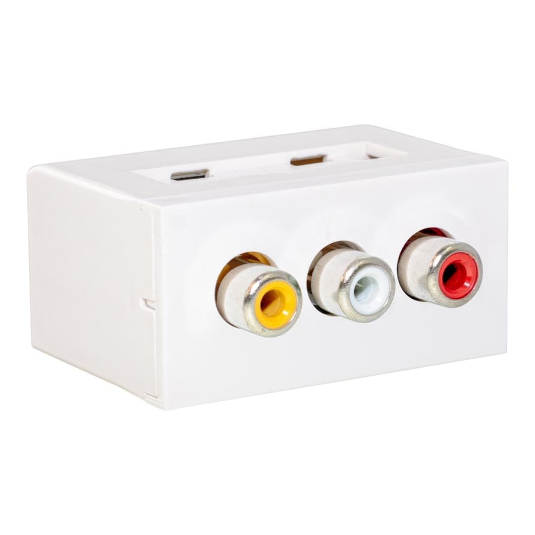 LinkQnet Surface Mount Box RJ45 to 3RCA 62527038