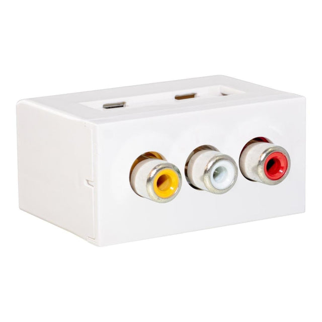 LinkQnet Surface Mount Box RJ45 to 3RCA 62527038