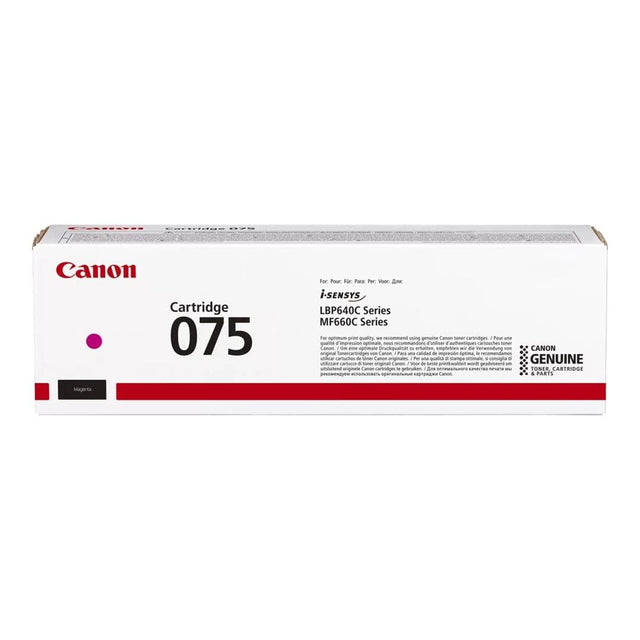 Canon 075 Magenta Toner Cartridge 1300 Pages Original 6363C002 Single-pack