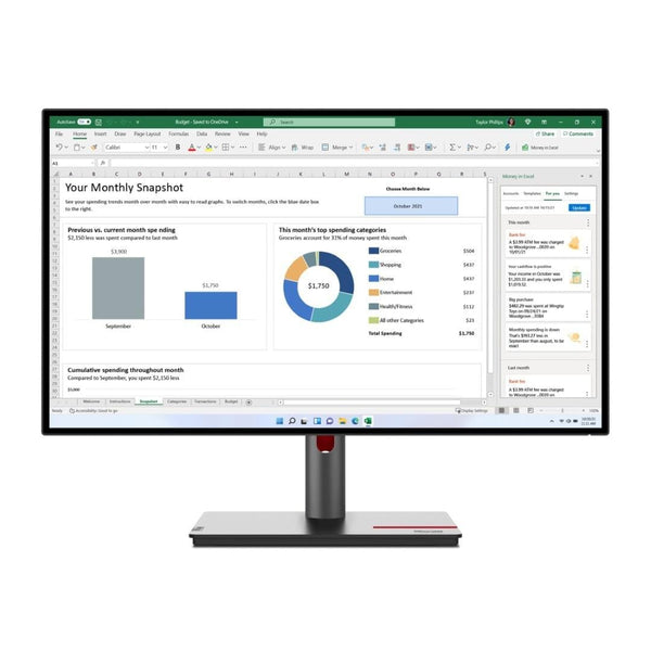 Lenovo ThinkVision P27H-30 27-inch 2560 x 1440p QHD 16:9 60Hz 4ms