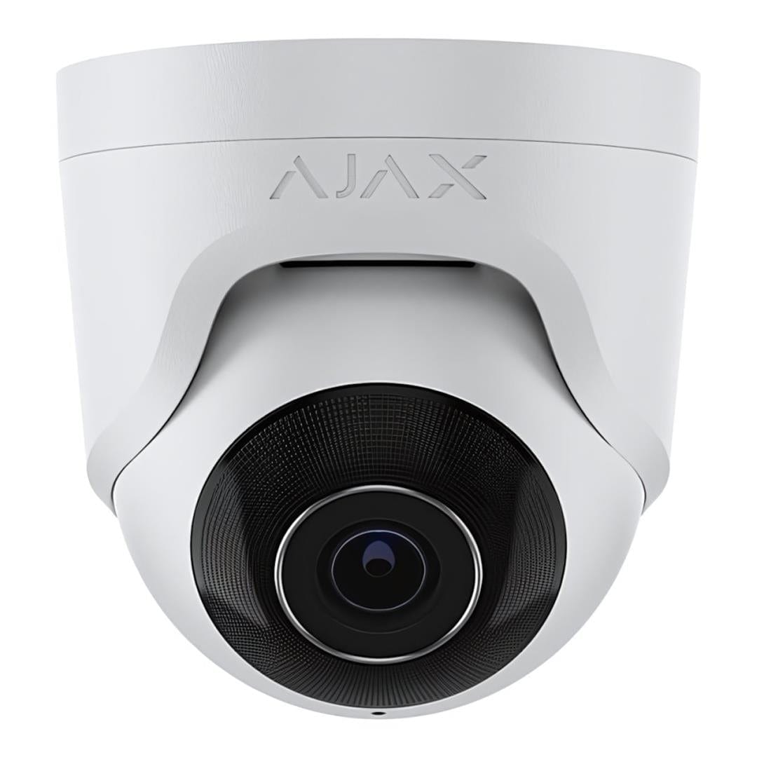 Ajax 5MP 4mm Fixed Lens TurretCam Wired Security IP Camera - White 64925.197.WH1