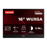 Lenovo ThinkVision M16 16-inch 1920 x 1200p WUXGA 16:10 60Hz 6ms LED IPS Portable Monitor 64BFUAT1WL