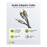 Goobay 3m 3.5mm Jack to RCA Audio Adapter Cable 65289