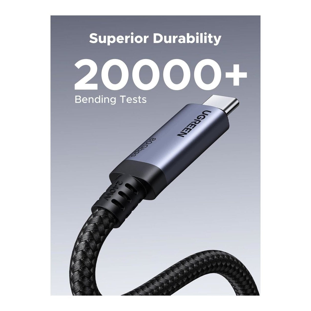 Ugreen 240W USB-4 Gen4 USB-C to USB-C Cable Black 65383