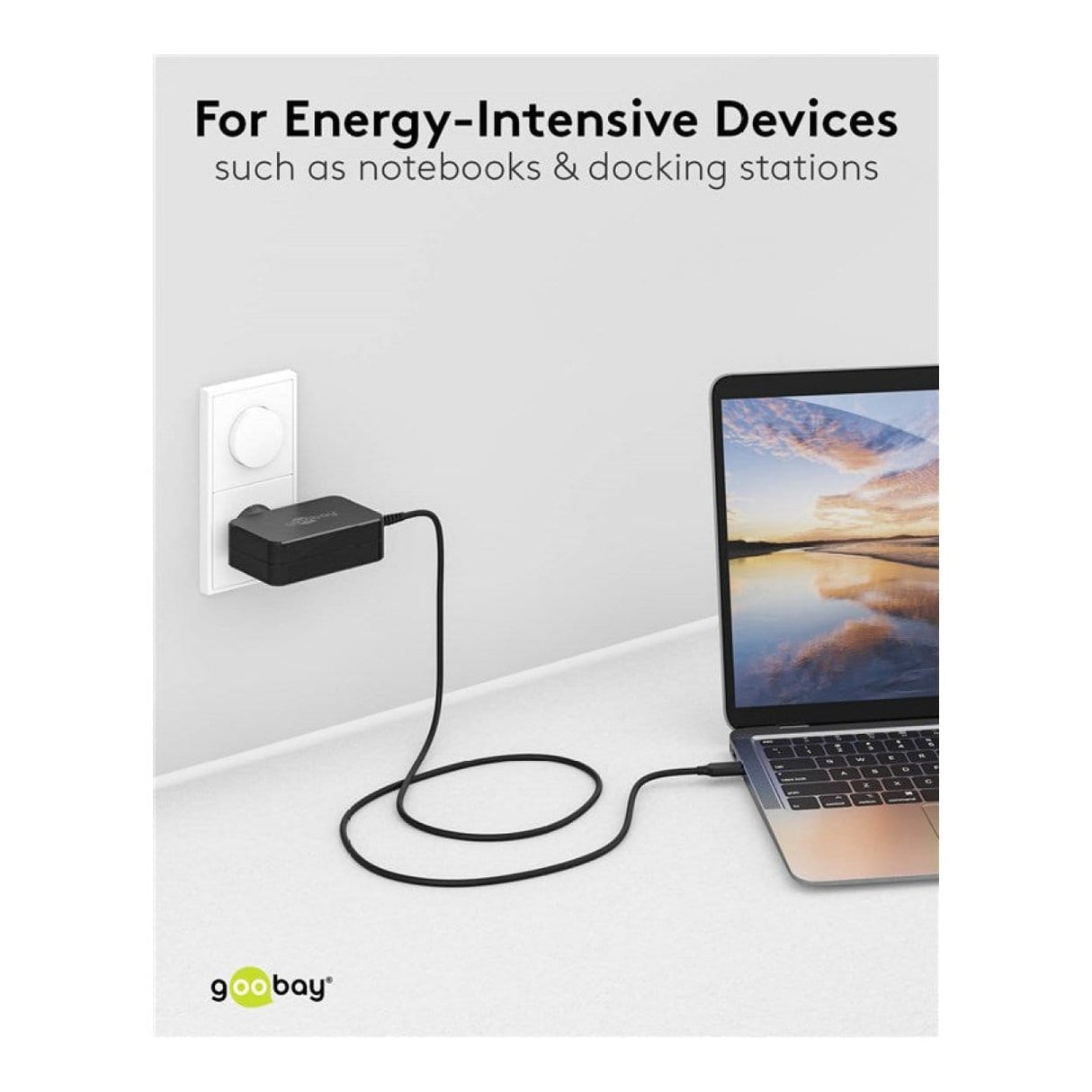 Goobay USB-C 65W Universal Notebook Charger Black 65419