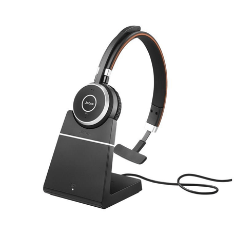 Jabra Evolve 65 SE UC Mono Wireless Headset with Link390a and Stand 6593-833-499