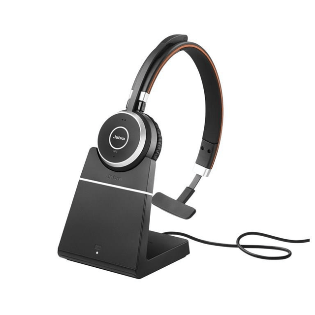 Jabra Evolve 65 SE UC Mono Wireless Headset with Link390a and Stand 6593-833-499