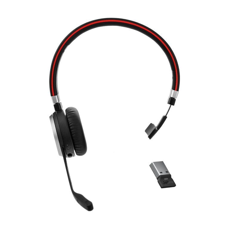Jabra Evolve 65 SE UC Mono Wireless Headset with Link390a and Stand 6593-833-499