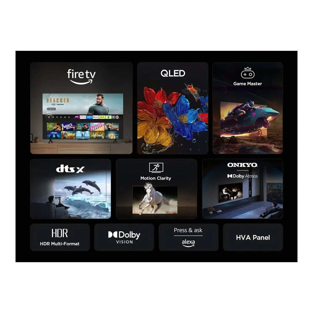 TCL T6C 65-inch 4K UHD QLED HDR 10+ Smart Fire TV 65T6C