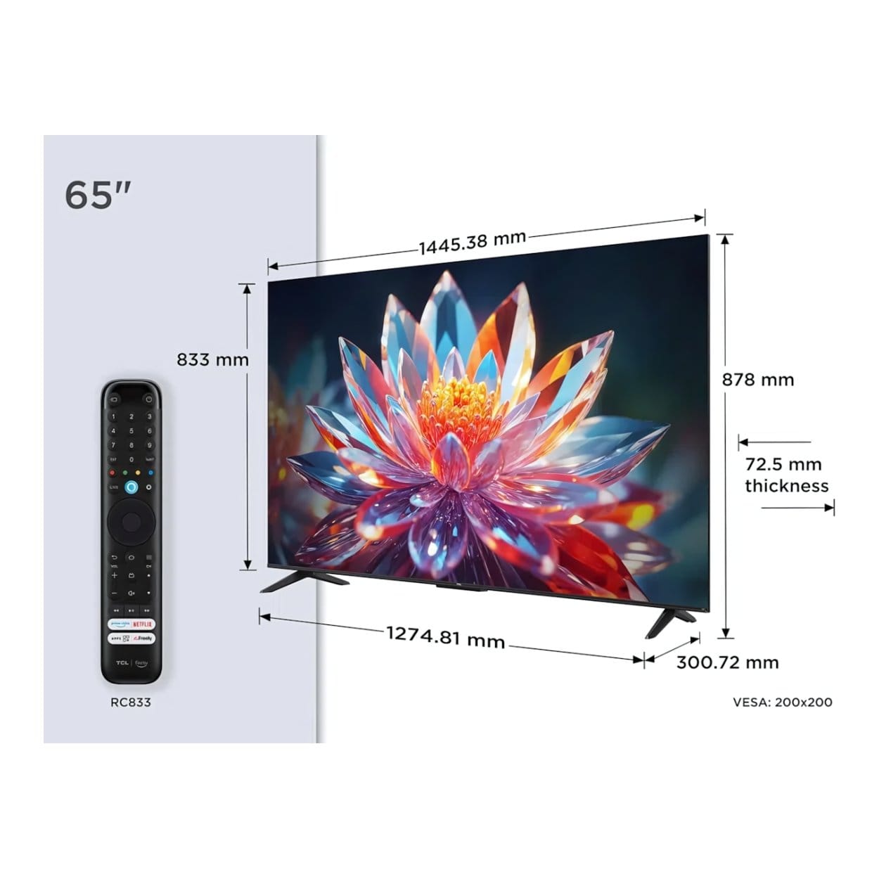 TCL T6C 65-inch 4K UHD QLED HDR 10+ Smart Fire TV 65T6C – FirstShop