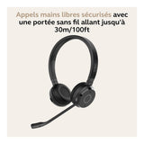 Jabra Evolve 65 TE Professional Wireless Stereo Headset for MS Teams Black 6699-823-309