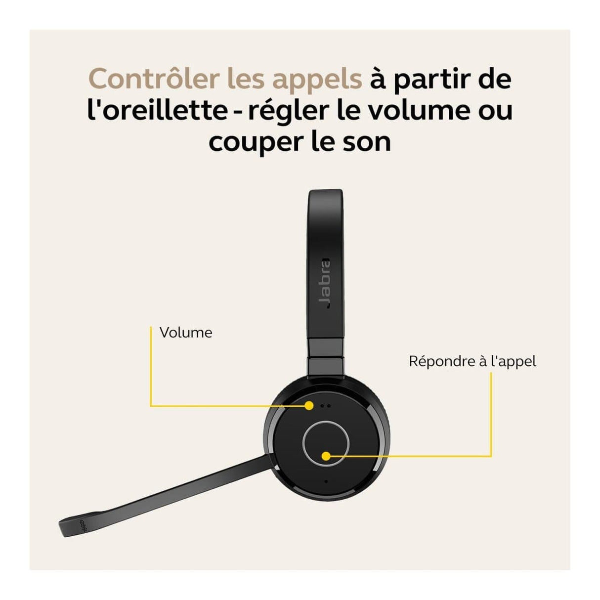 Jabra Evolve 65 TE Professional Wireless Stereo Headset for MS Teams Black 6699-823-309
