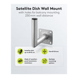 Goobay 350mm Wall Distance Aluminium Satellite Dish Wall Mount 67301